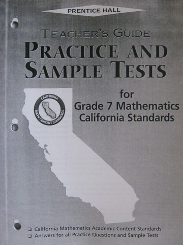 (image for) Practice & Sample Tests for Grade 7 Mathematics TG (CA)(TE)(P)