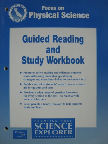 (image for) Focus on Physical Science Guided Reading & Study WB (CA)(P)