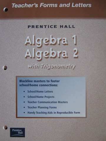 (image for) Algebra 1 Algebra 2 with Trigonometry Teacher's Forms (P)