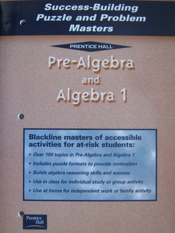 (image for) Pre-Algebra & Algebra 1 Success-Building Puzzle & Problem (P)