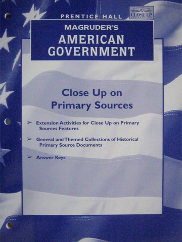 (image for) Magruder's American Government Close Up on Primary Sources (P)