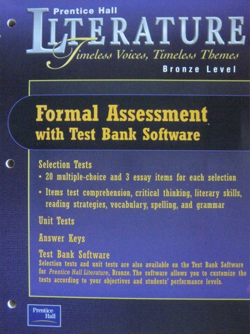 (image for) Literature Bronze Level Formal Assessment with Test Bank (P)