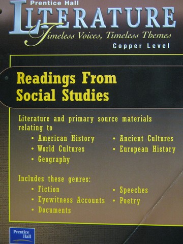 (image for) Literature Copper Level Readings from Social Studies (P)