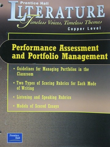 (image for) Literature Copper Level Performance Assessment & Portfolio (P)