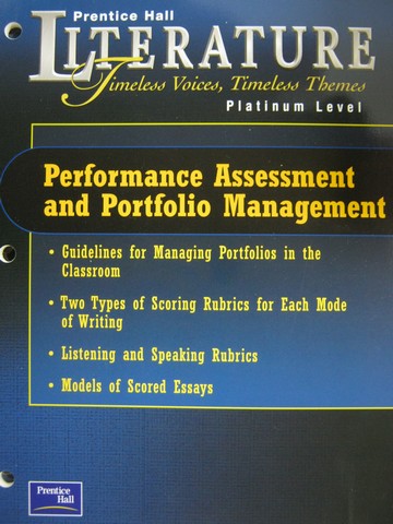(image for) Literature Platinum Level Performance Assessment & Portfolio (P)