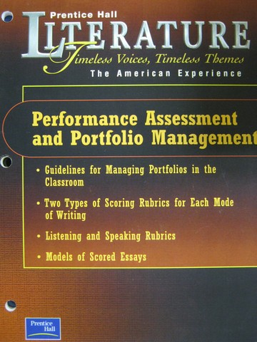 (image for) Literature American Experience Performance Assessment (P)