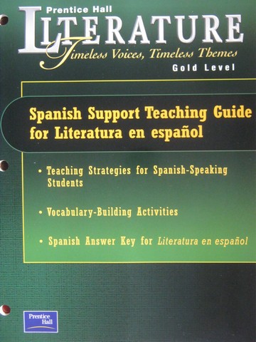 (image for) Literature Gold Level Spanish Support Teaching Guide (TE)(P)