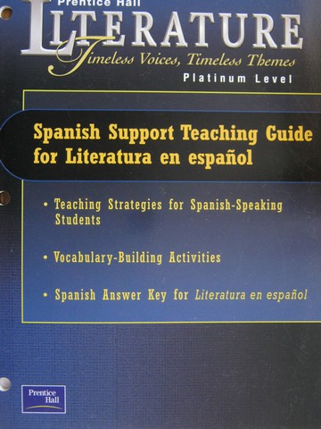 (image for) Literature Platinum Level Spanish Support Teaching Guide (TE)(P)