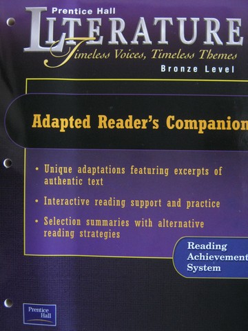 (image for) Literature Bronze Level Adapted Reader's Companion (P)