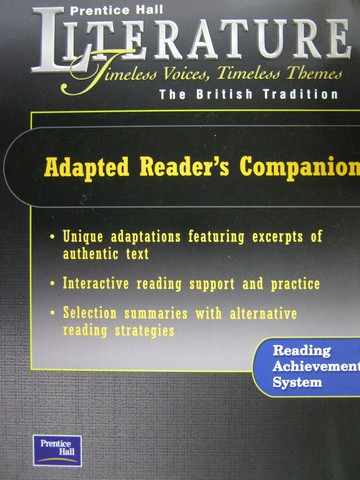 (image for) Literature British Tradition Adapted Reader's Companion (P)