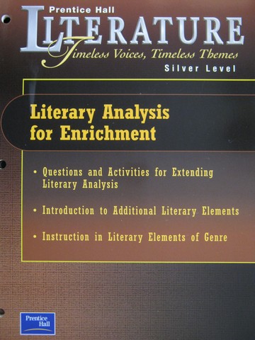 (image for) Literature Silver Level Literary Analysis for Enrichment (P)