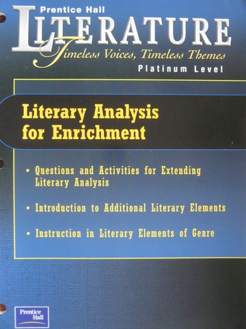 (image for) Literature Platinum Level Literary Analysis for Enrichment (P)