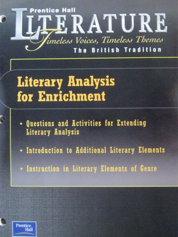 (image for) Literature British Tradition Literary Analysis (P)