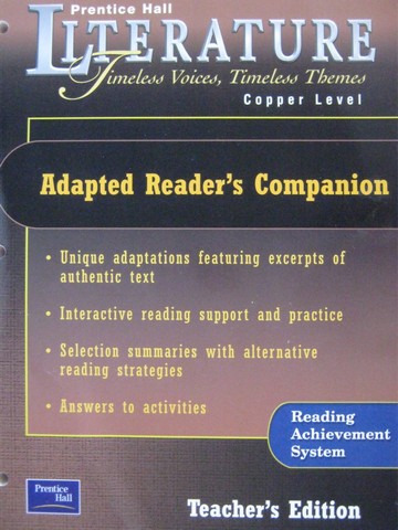 (image for) Literature Copper Level Adapted Reader's Companion TE (TE)(P)