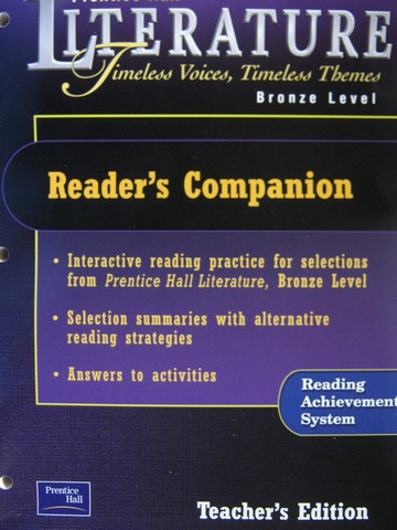 (image for) Literature Bronze Level Reader's Companion TE (TE)(P)
