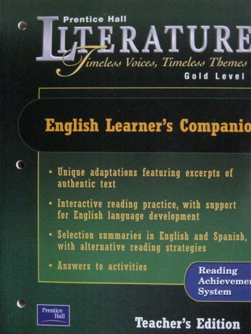 (image for) Literature Gold Level English Learner's Companion TE (TE)(P)