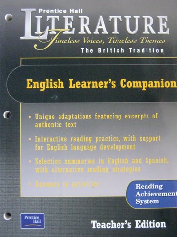 (image for) Literature British Tradition English Learner's Companion TE (P)