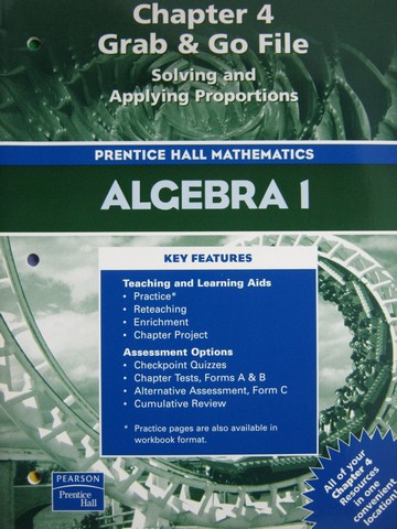 (image for) Algebra 1 Chapter 4 Grab & Go File (P)