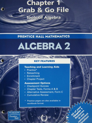 (image for) Algebra 2 Chapter 1 Grab & Go File (P)