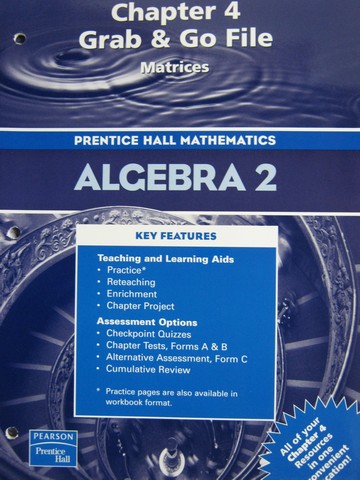 (image for) Algebra 2 Chapter 4 Grab & Go File (P)