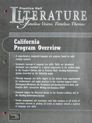 Literature California Program Overview (CA)(P)