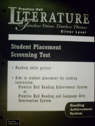 (image for) Literature Silver Level Student Placement Screening Test (P)