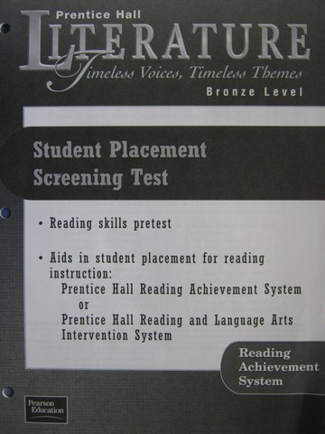 (image for) Literature Bronze Level Student Placement Screening Test (P)