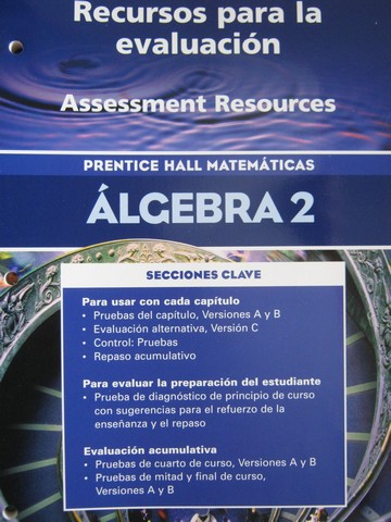 (image for) Matematicas Algebra 2 Recursos para la evaluacion (P)