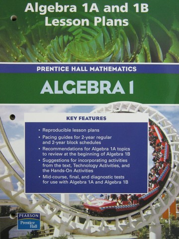(image for) Algebra 1 Algebra 1A & 1B Lesson Plans (P)