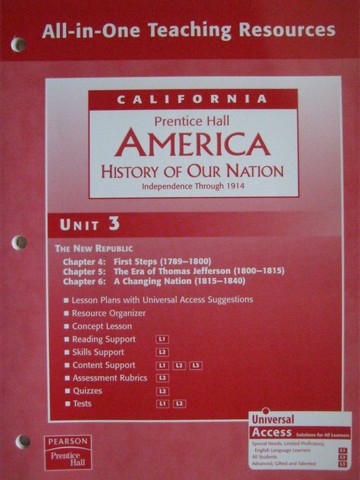 (image for) America History of Our Nation All-in-One TR Unit 3 (CA)(P)