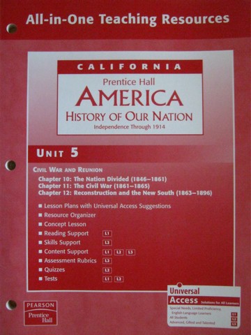 (image for) America History of Our Nation All-in-One TR Unit 5 (CA)(P)