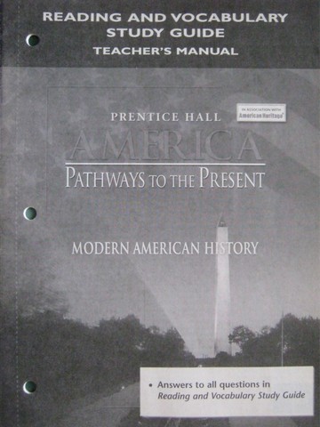 (image for) America Pathways to the Present Reading & Vocabulary TM (TE)(P)
