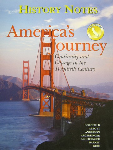 (image for) America's Journey History Notes (CA)(P) by Goldfield, Abbott,