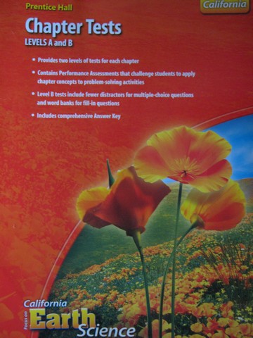 (image for) California Focus on Earth Science Chapter Tests A & B (CA)(P)