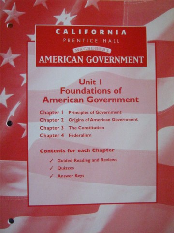 (image for) Magruder's American Government Unit 1 Resources (CA)(P)