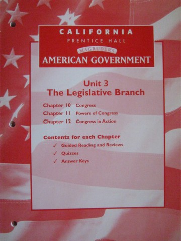 (image for) Magruder's American Government Unit 3 Resources (CA)(P)