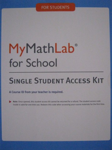 (image for) MyMathLab for School Single Student Access Kit (P)