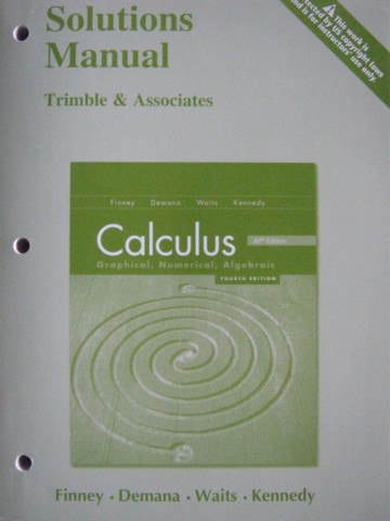 (image for) Calculus Graphical Numerical Algebraic 4e AP Solutions (P)
