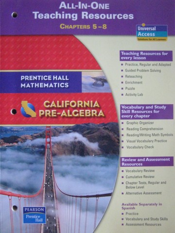(image for) California Pre-Algebra All-in-One TR Chapters 5-8 (CA)(TE)(P)