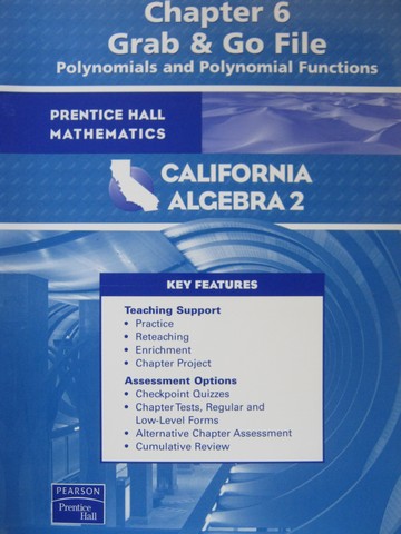 (image for) California Algebra 2 Chapter 6 Grab & Go Files (CA)(P)