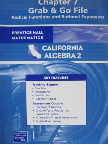 (image for) California Algebra 2 Chapter 7 Grab & Go Files (CA)(P)