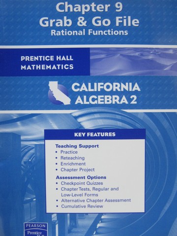 (image for) California Algebra 2 Chapter 9 Grab & Go Files (CA)(P)