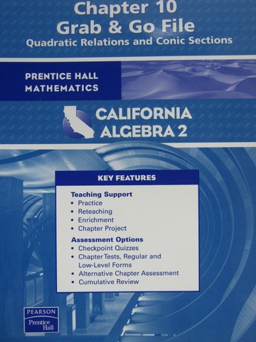 (image for) California Algebra 2 Chapter 10 Grab & Go File (CA)(P)