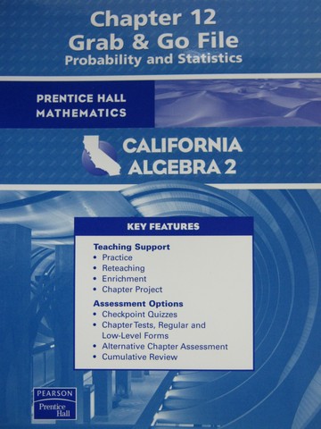 (image for) California Algebra 2 Chapter 12 Grab & Go File (CA)(P)