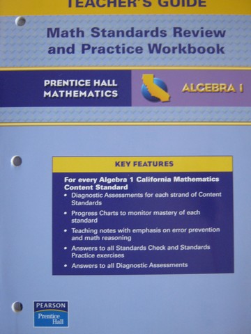 (image for) California Algebra 1 Math Standards Review & Practice (TE)(P)