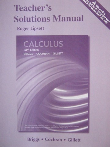 (image for) Calculus AP Edition Teacher's Solutions Manual (TE)(P)