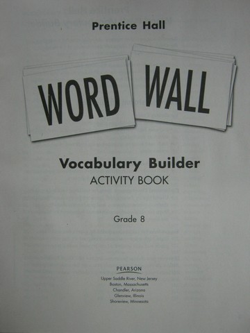 (image for) Word Wall Vocabulary Builder 8 Activity Book (P)