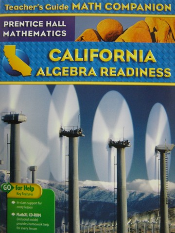 (image for) California Algebra Readiness Math Companion TG (CA)(TE)(P)