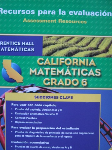 (image for) California Matematicas 6 Recursos para la evaluacion (CA)(P)