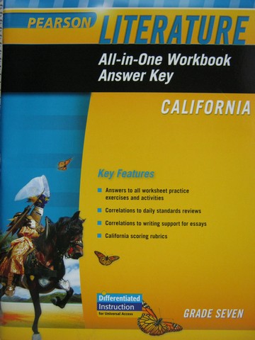 (image for) Pearson Literature 7 All-in-One Workbook Answer Key (CA)(P)